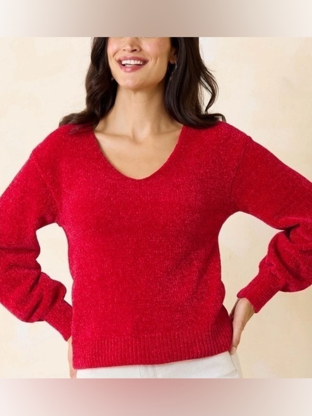 Tommy Bahama Chenille Island Luna V-Neck Sweater - like new!